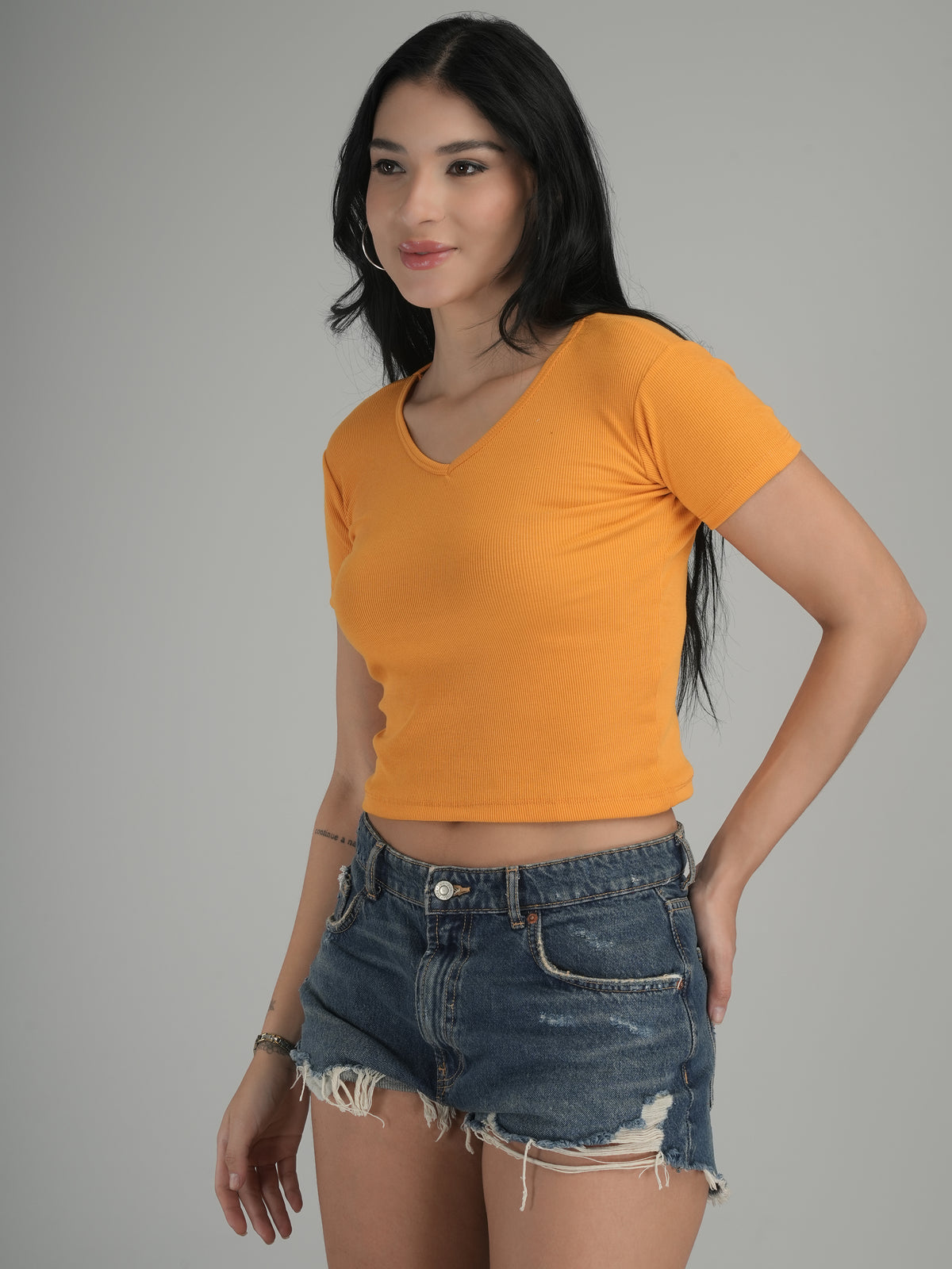 Bold Edge Solid Crop Top