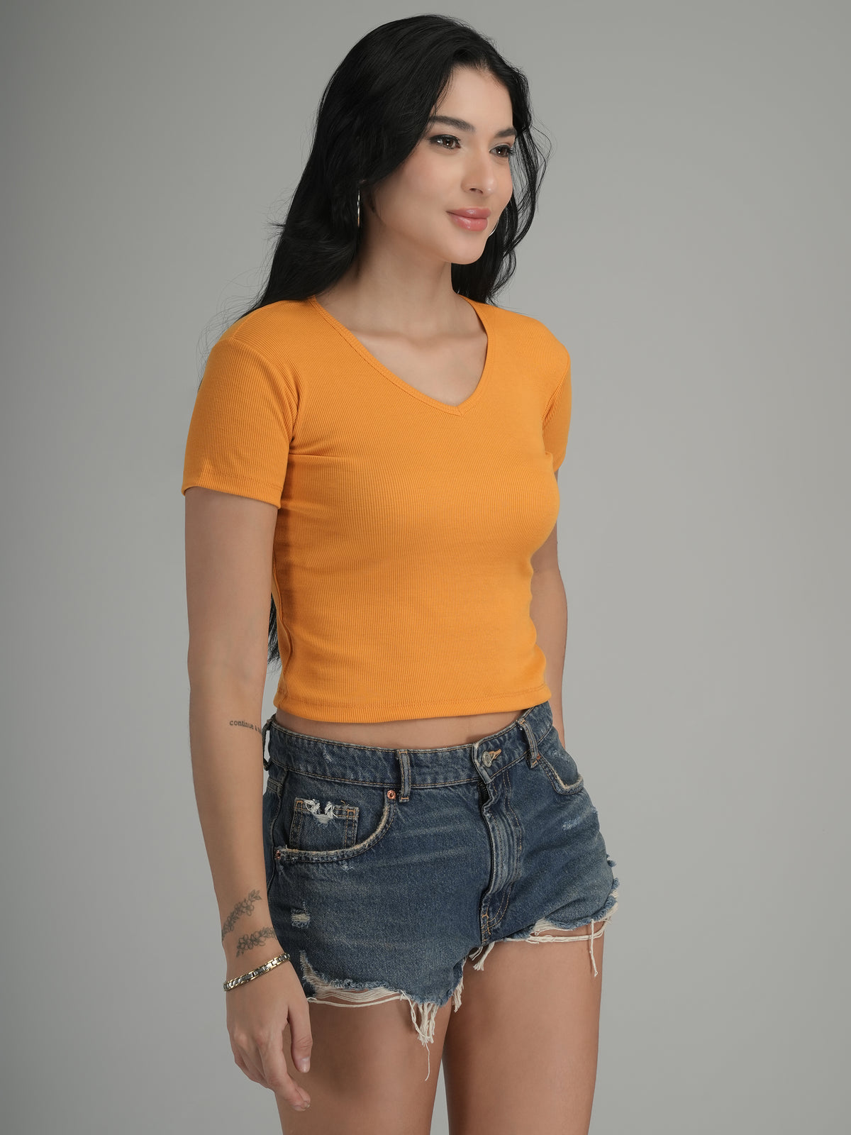 Bold Edge Solid Crop Top