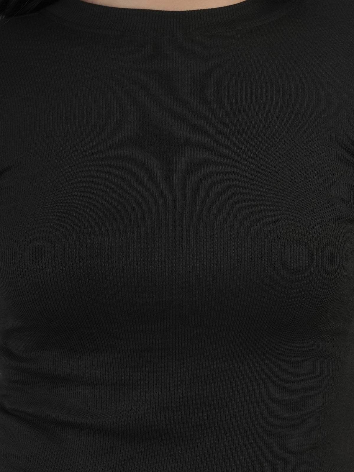 Trendy Twist Solid Crop Top