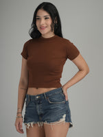 Playful Pop Solid Crop Top