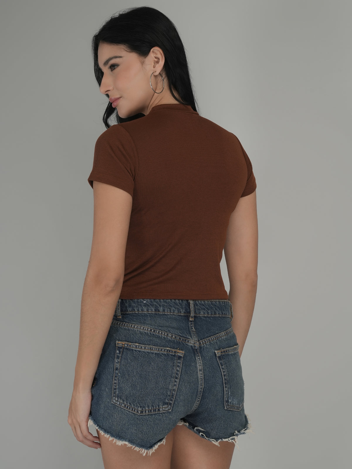 Playful Pop Solid Crop Top