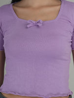 Casual Chic Solid Crop Top