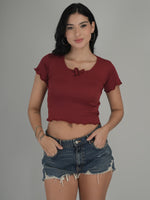 Radiant Glow Solid Crop Top