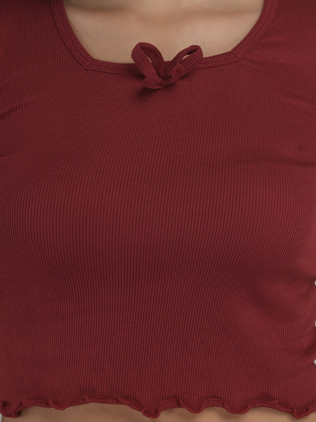 Radiant Glow Solid Crop Top