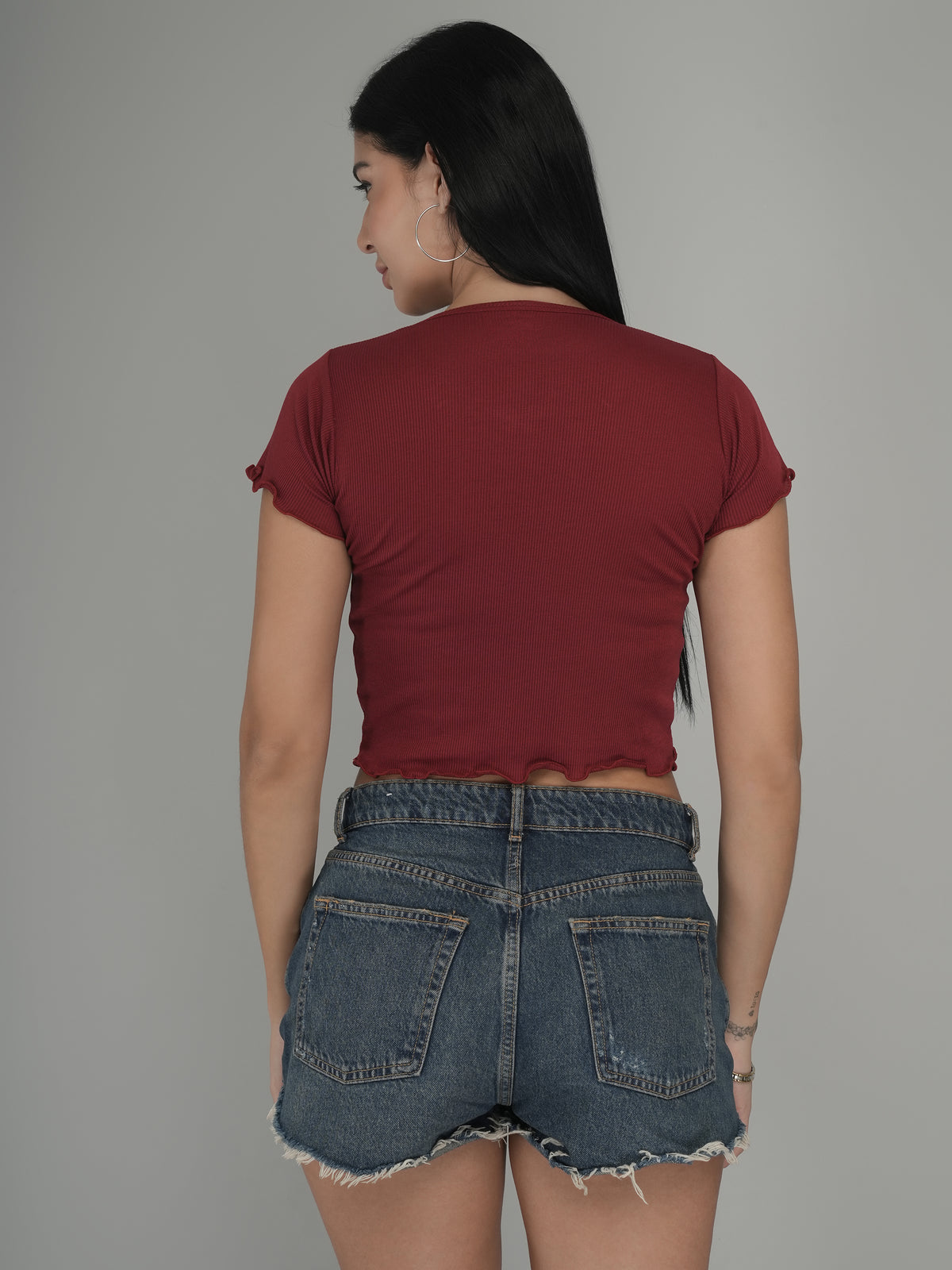 Radiant Glow Solid Crop Top