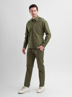 Olive Crest Linen Co-ord Set