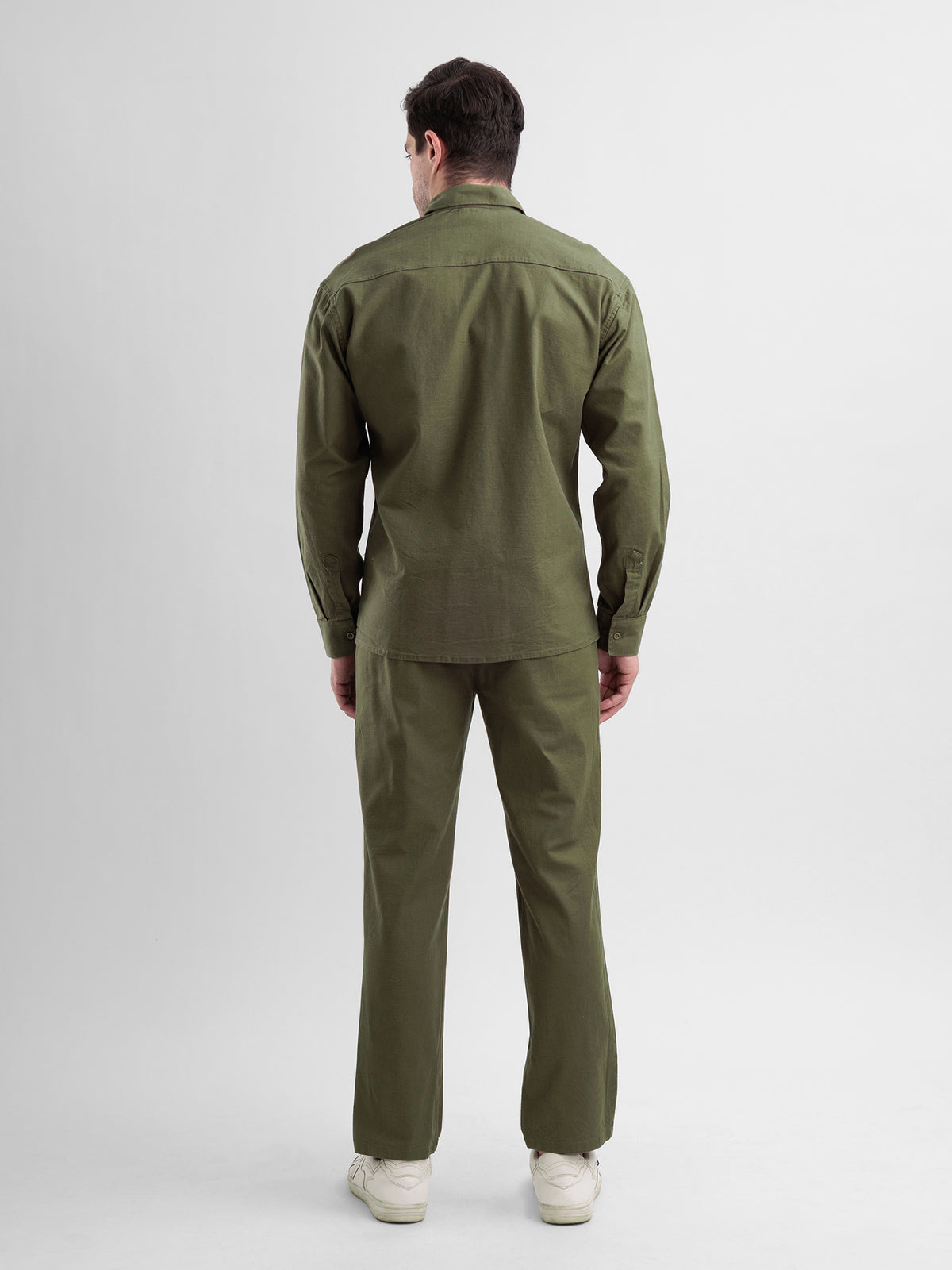 Olive Crest Linen Co-ord Set