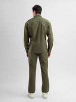 Olive Crest Linen Co-ord Set