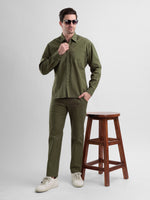 Olive Crest Linen Co-ord Set